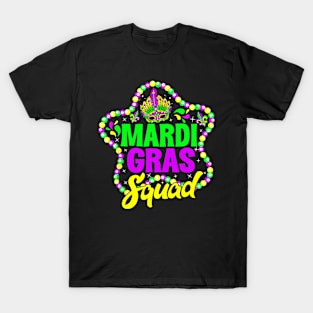 Mardi Gras Squad Funny Festival Party Costume Outfits T-Shirt